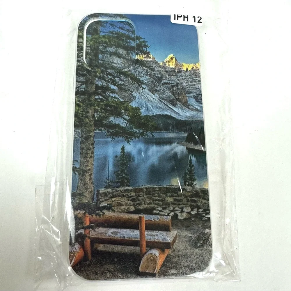 iPhone 12 / 12 Pro Case, Aesthetic Nature Snow Mountain Lake Clear Case